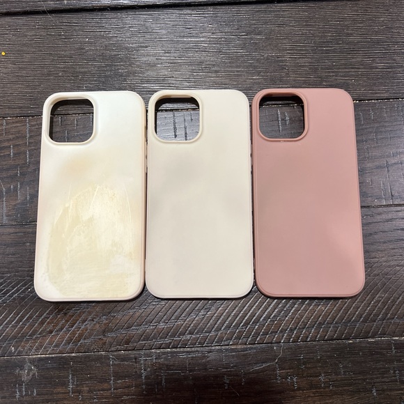 SHEIN Elegant Phone Case Trio - Cream, Tan, Pink - Picture 1 of 4